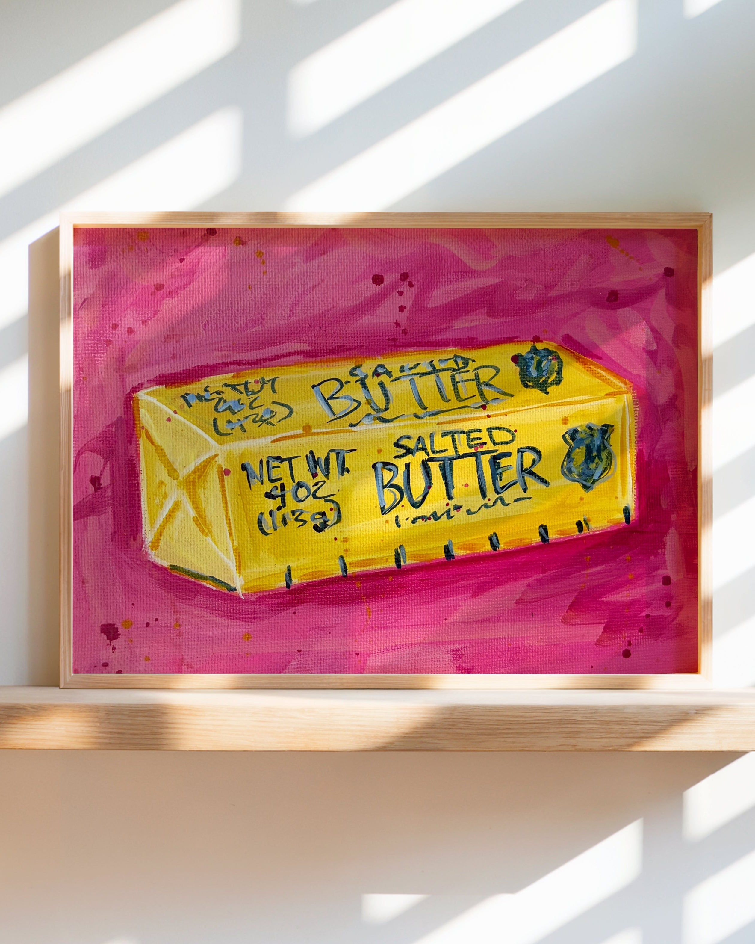 Salted Butter Art Print | Bold Colorful Southern Kitchen Wall Art