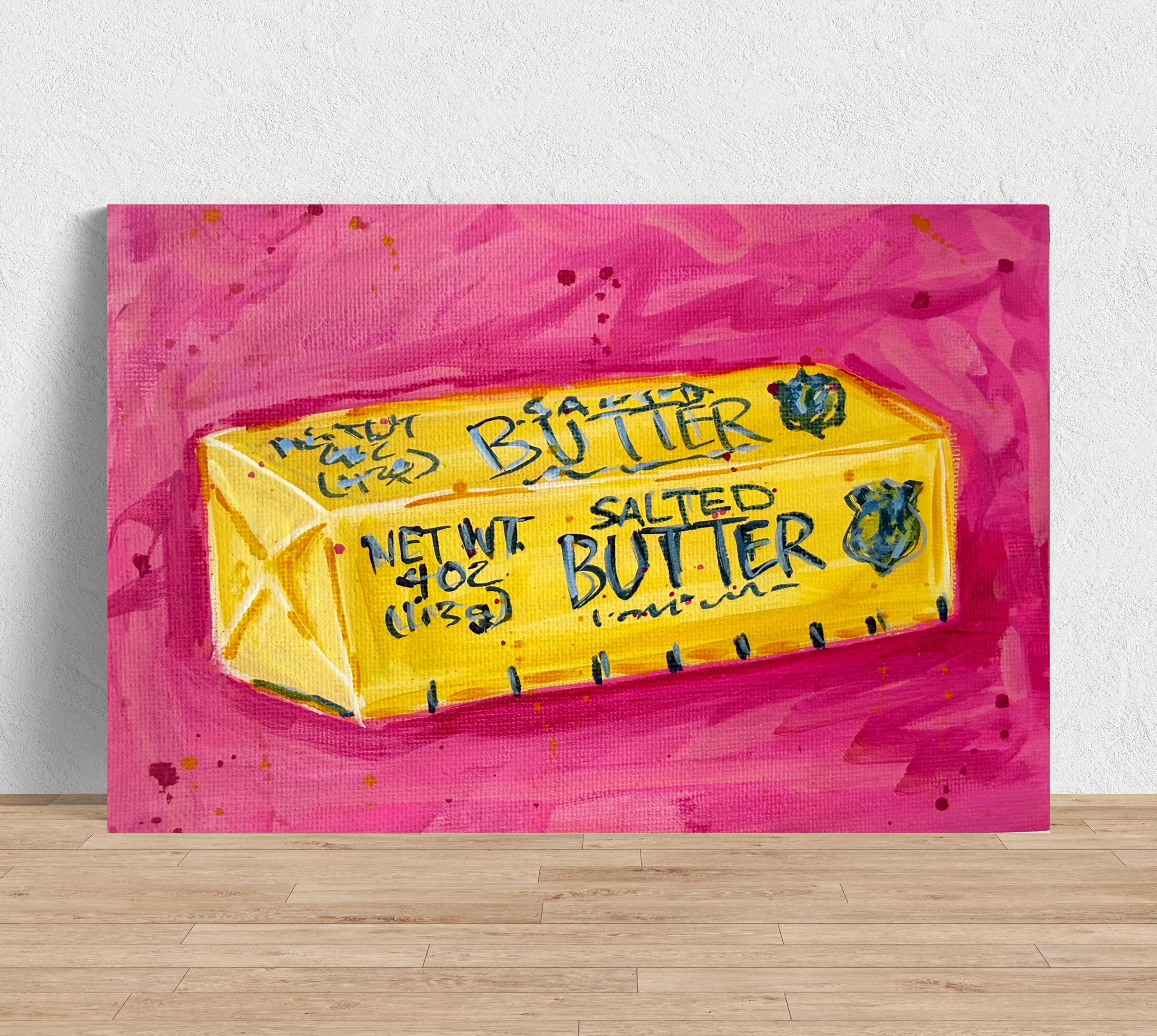 Salted Butter Art Print | Bold Colorful Southern Kitchen Wall Art