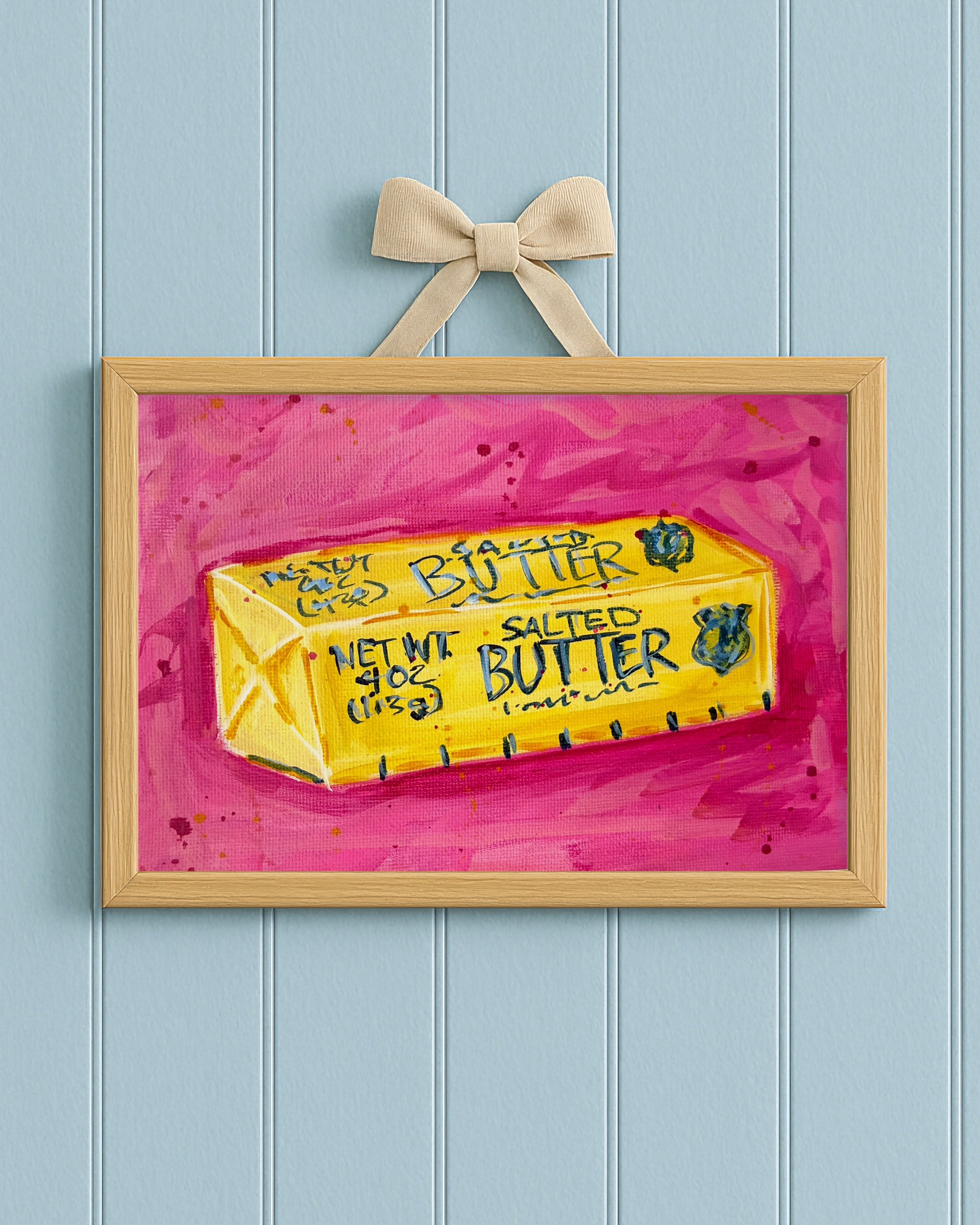 Salted Butter Art Print | Bold Colorful Southern Kitchen Wall Art