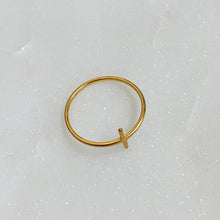 Load image into Gallery viewer, Side Cross Ring: Gold