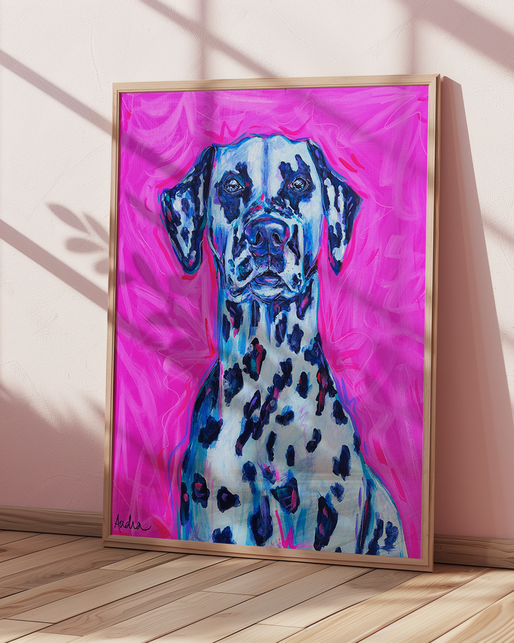 Dalmatian Print on Paper or Canvas - Pet Art, Dog Poster, Colorful Wall Art, Dog Gift, Dopamine Decor