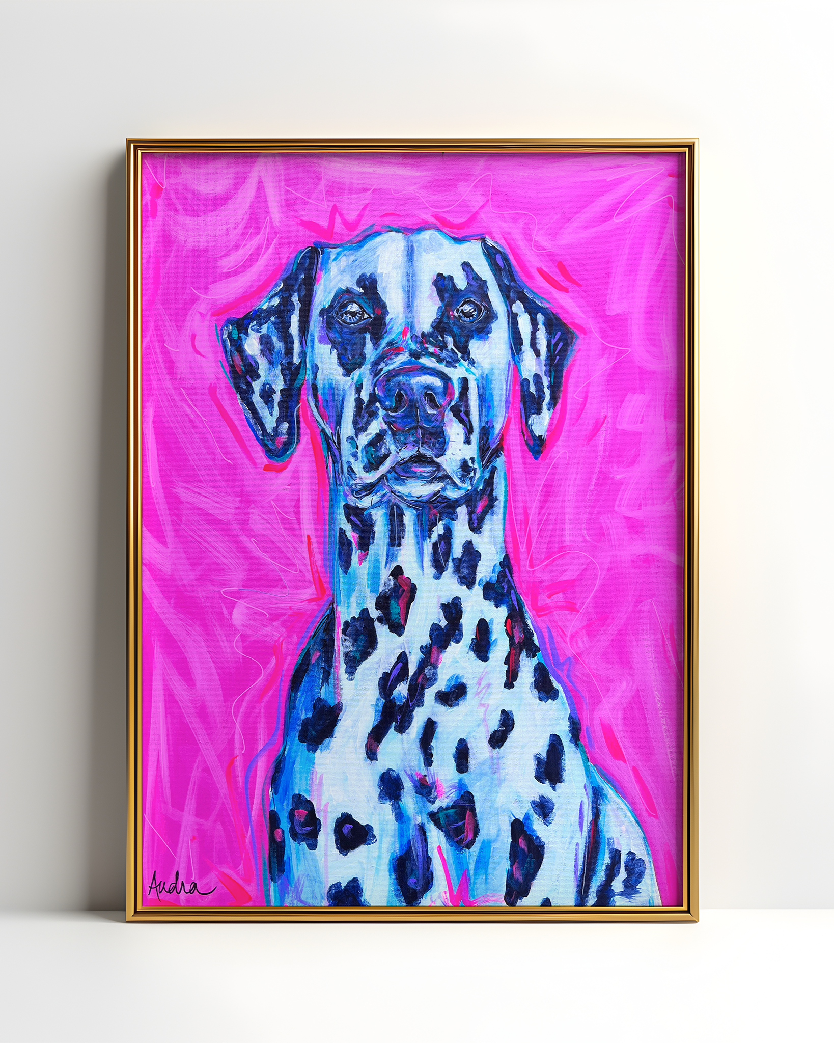 Dalmatian Print on Paper or Canvas - Pet Art, Dog Poster, Colorful Wall Art, Dog Gift, Dopamine Decor