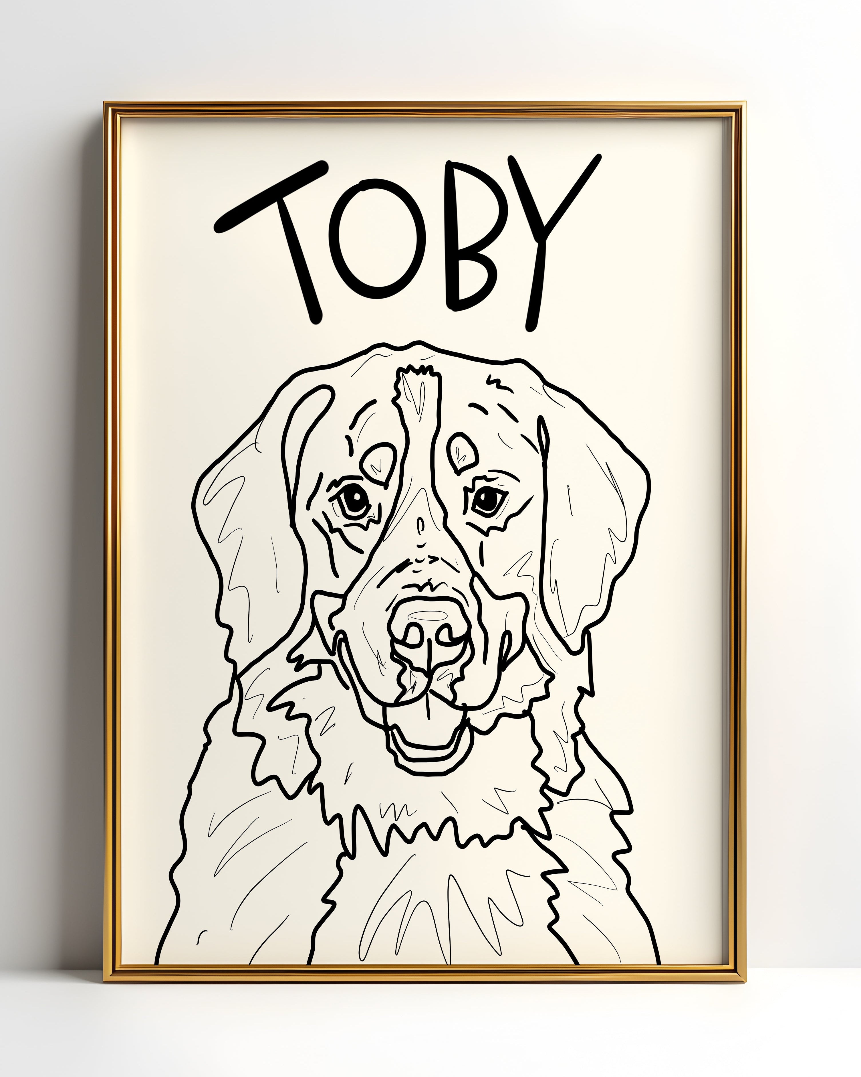 Custom Pet Portrait - Minimalist Modern Line Drawing