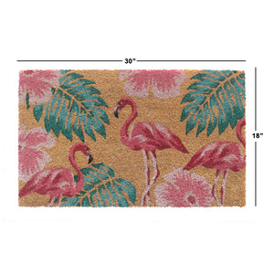 Doormat - Flamingo Doormat: 18"x30" Rug
