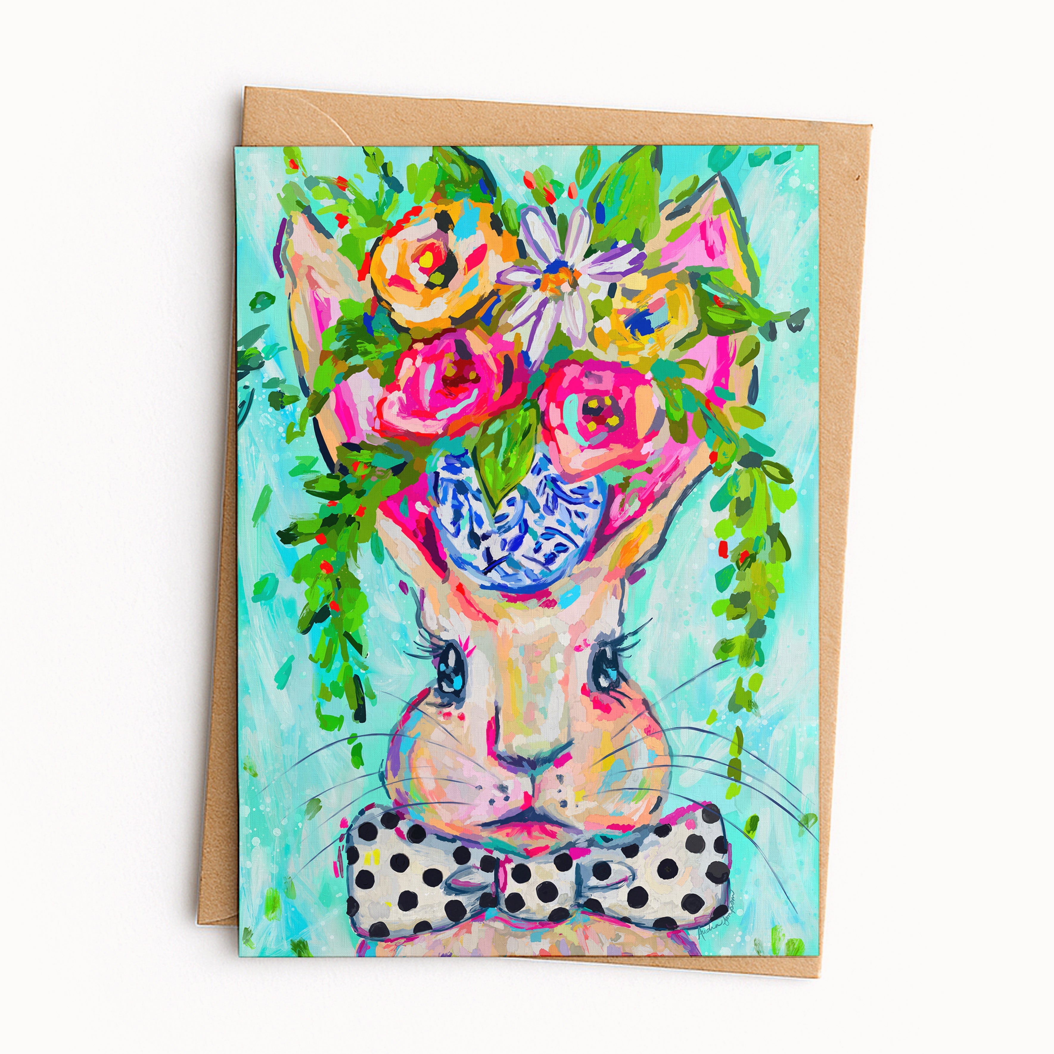 Eleanor Bunny Easter Spring Greeting Card