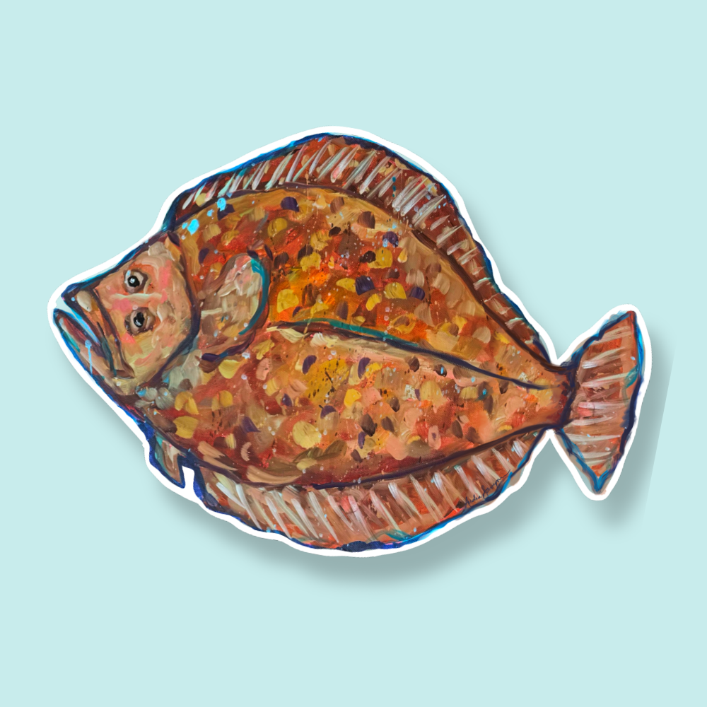 Flounder Sticker