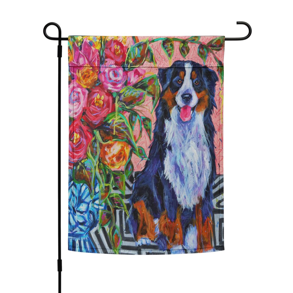 Bernese Mountain Dog Garden flag