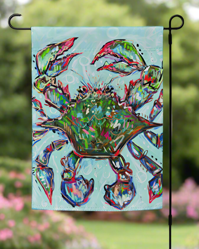 Blue Crab Garden flag