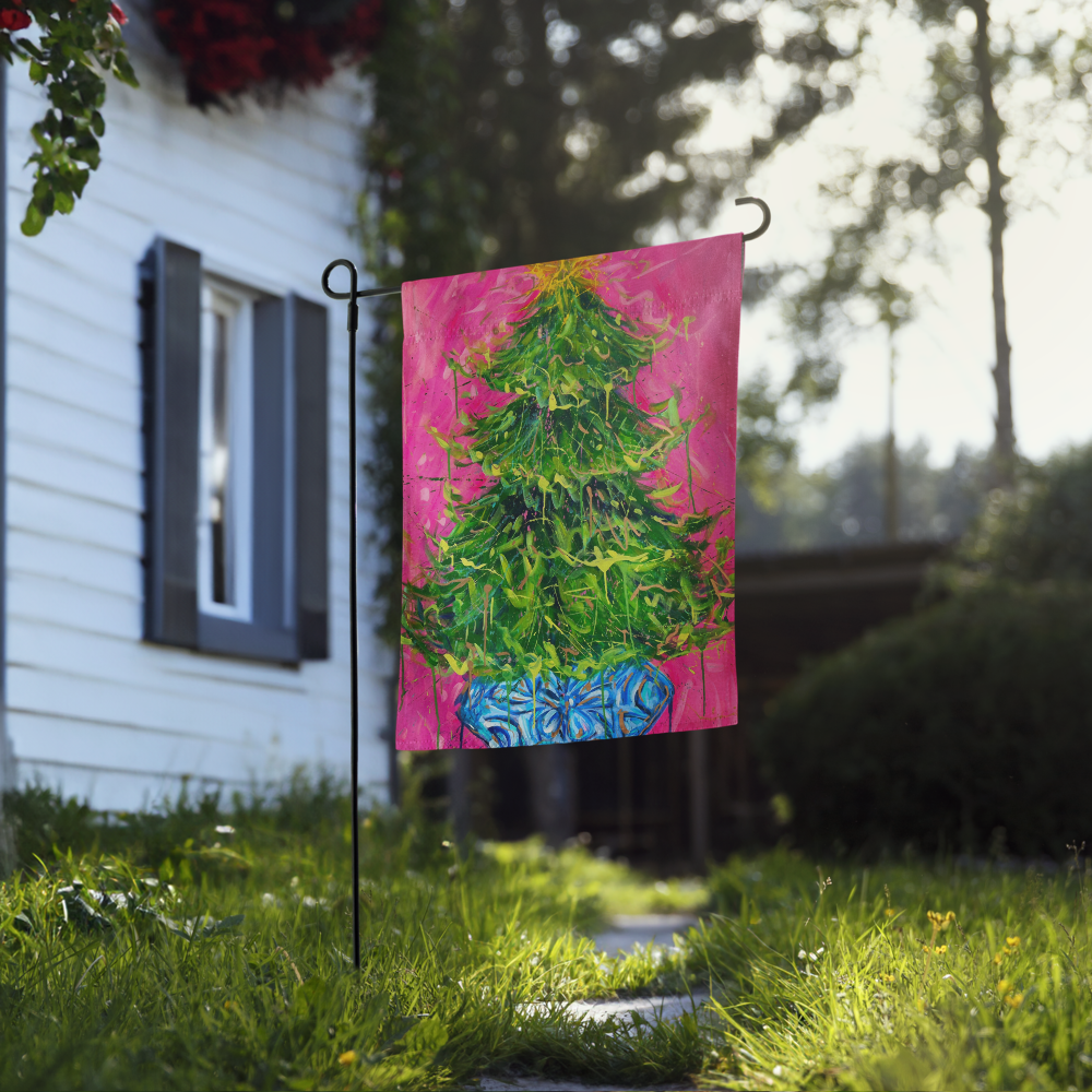 Christmas Tree Garden flag