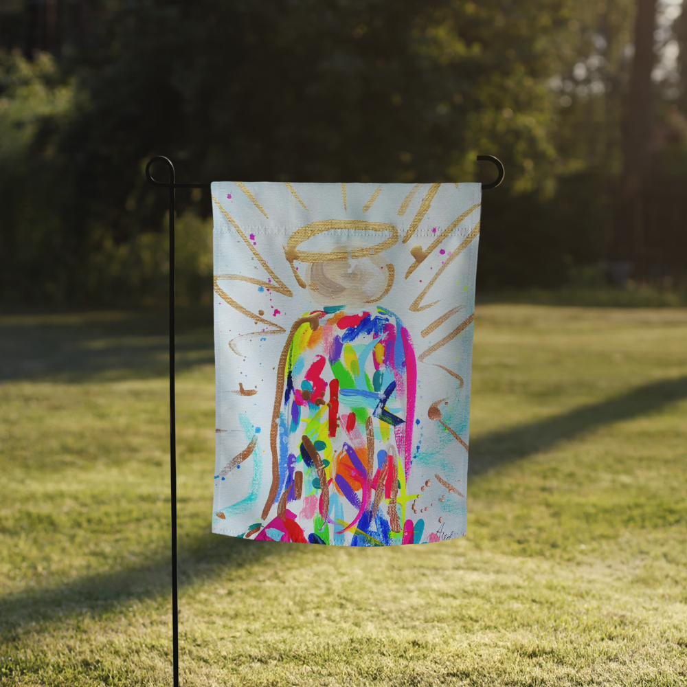 Abstract Angel Garden flag