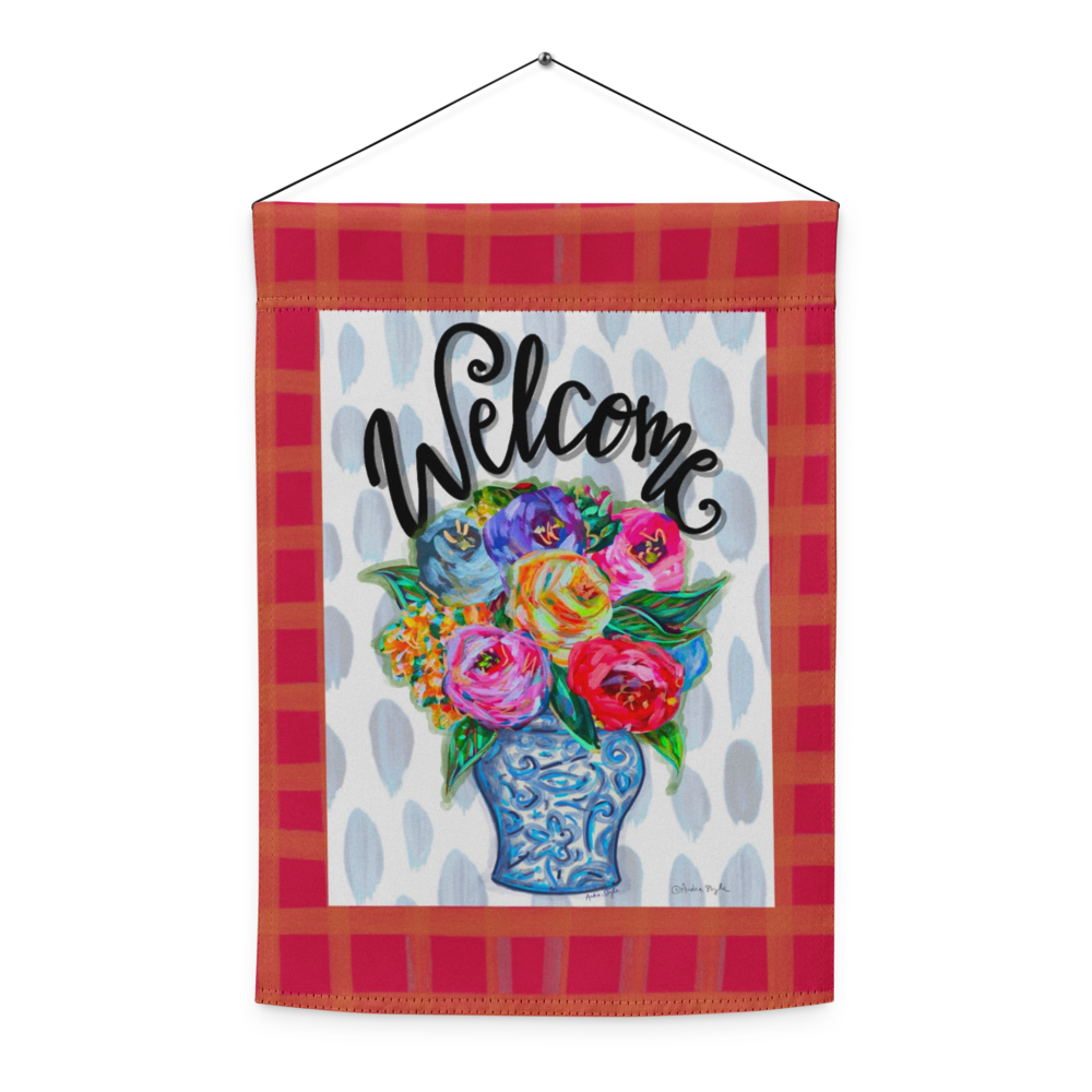 Welcome Colorful Bouquet Garden flag