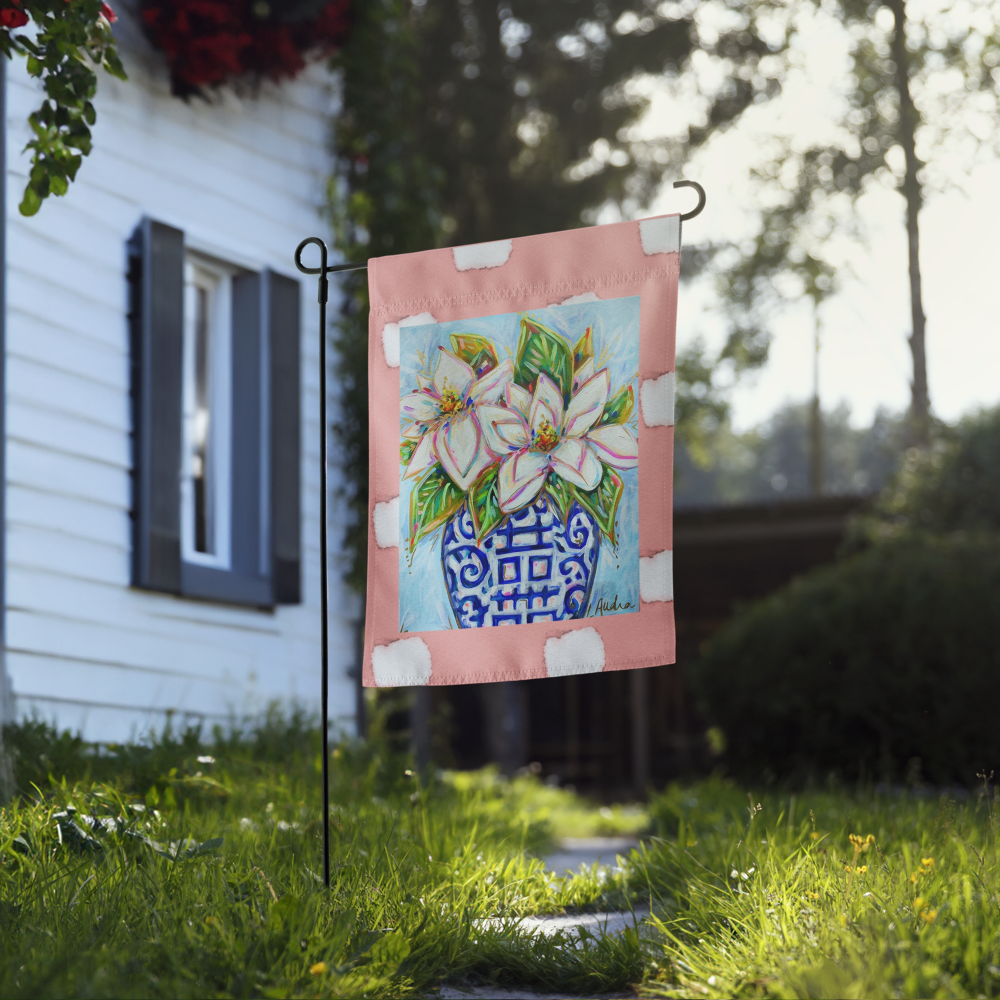 Magnolia and Blush Garden flag