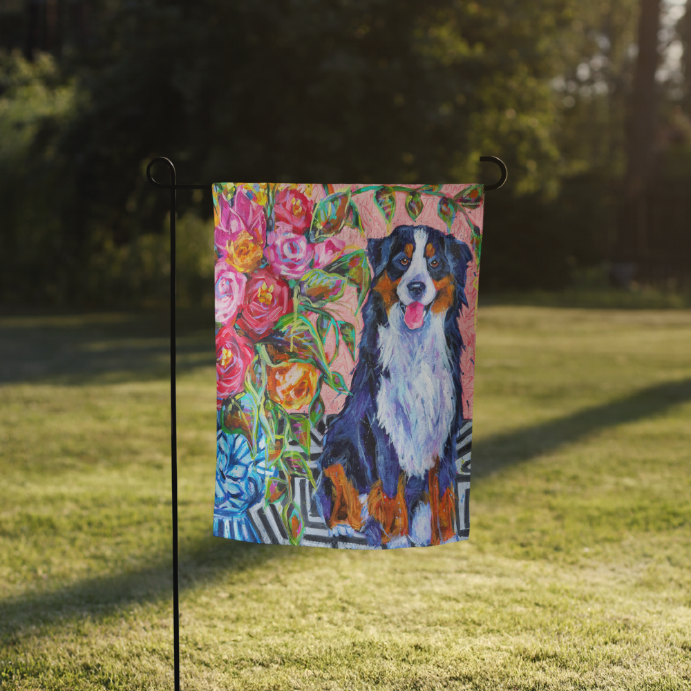 Bernese Mountain Dog Garden flag