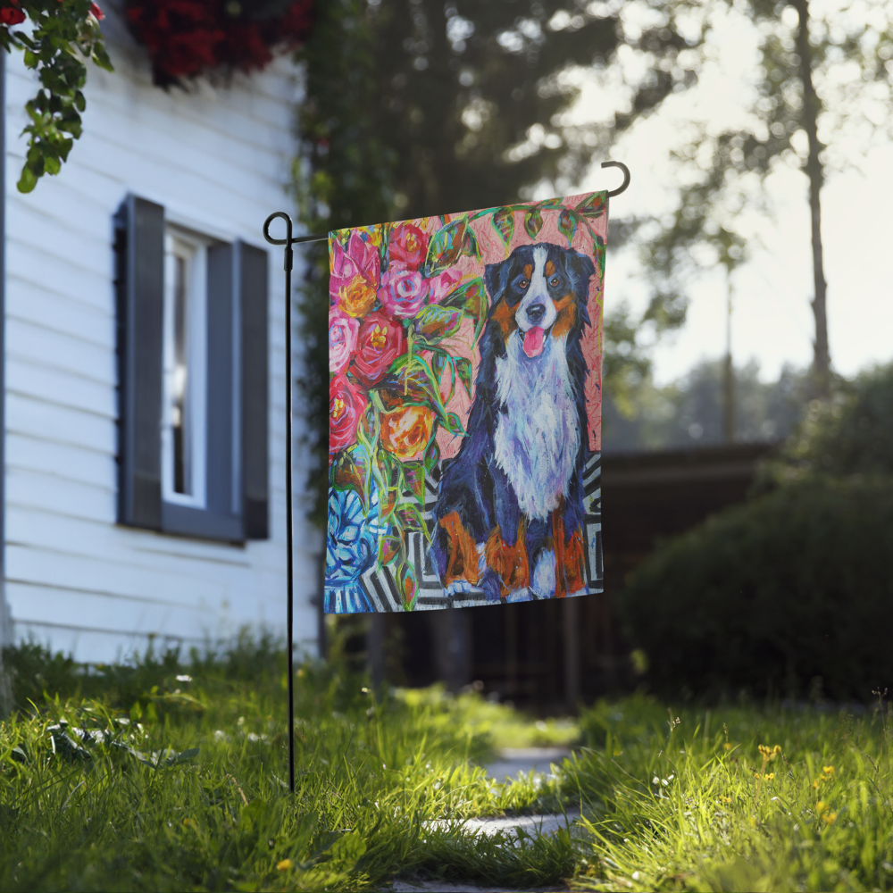 Bernese Mountain Dog Garden flag