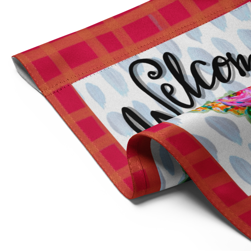 Welcome Colorful Bouquet Garden flag