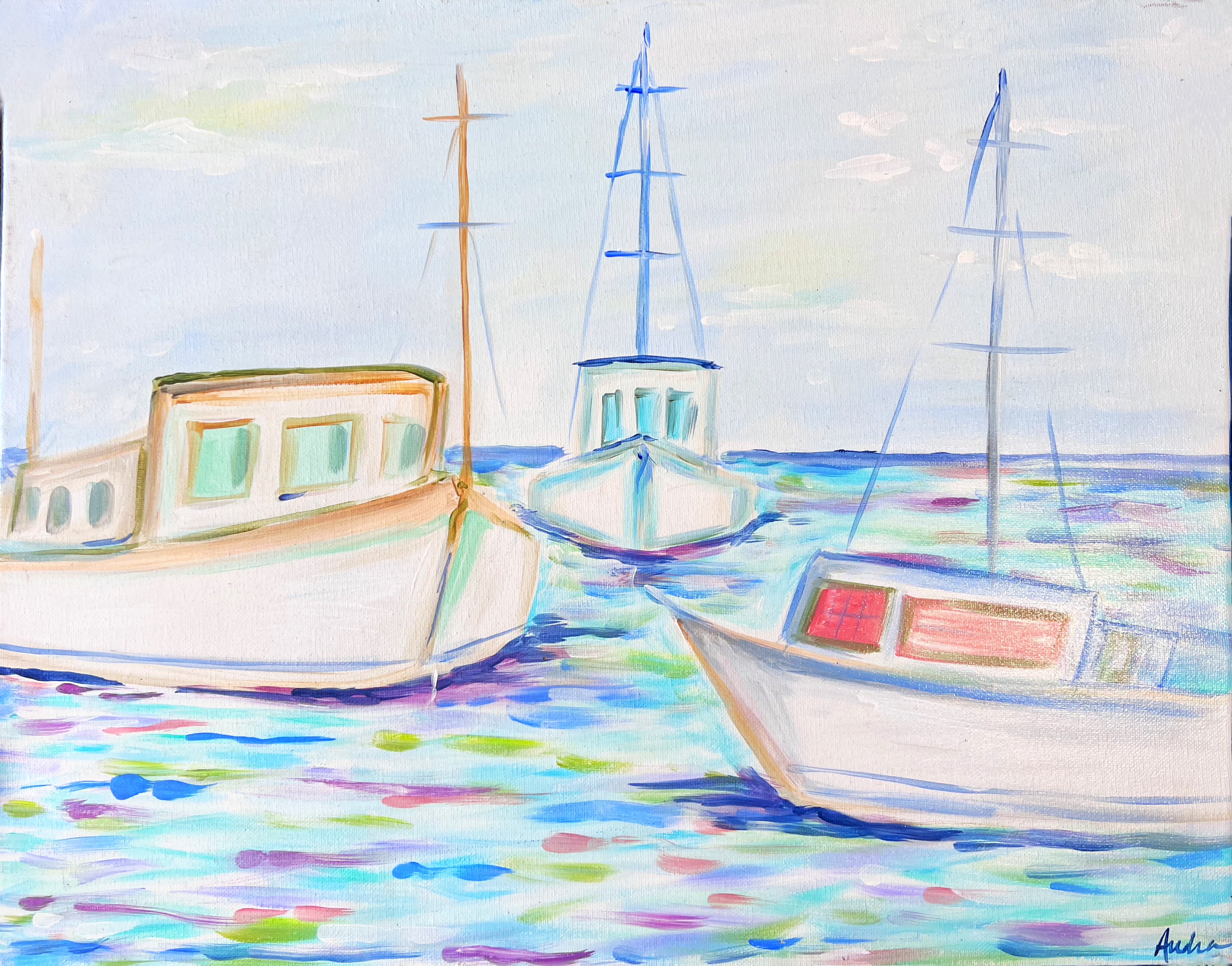 Fishing Boats Reproduction Print