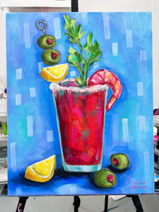 Bloody Mary 16x20 Original Painting on Canvas
