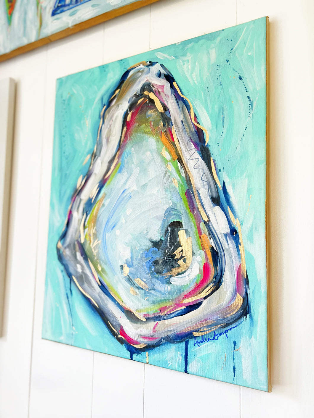 Original Oyster Painting on 16x20 Canvas