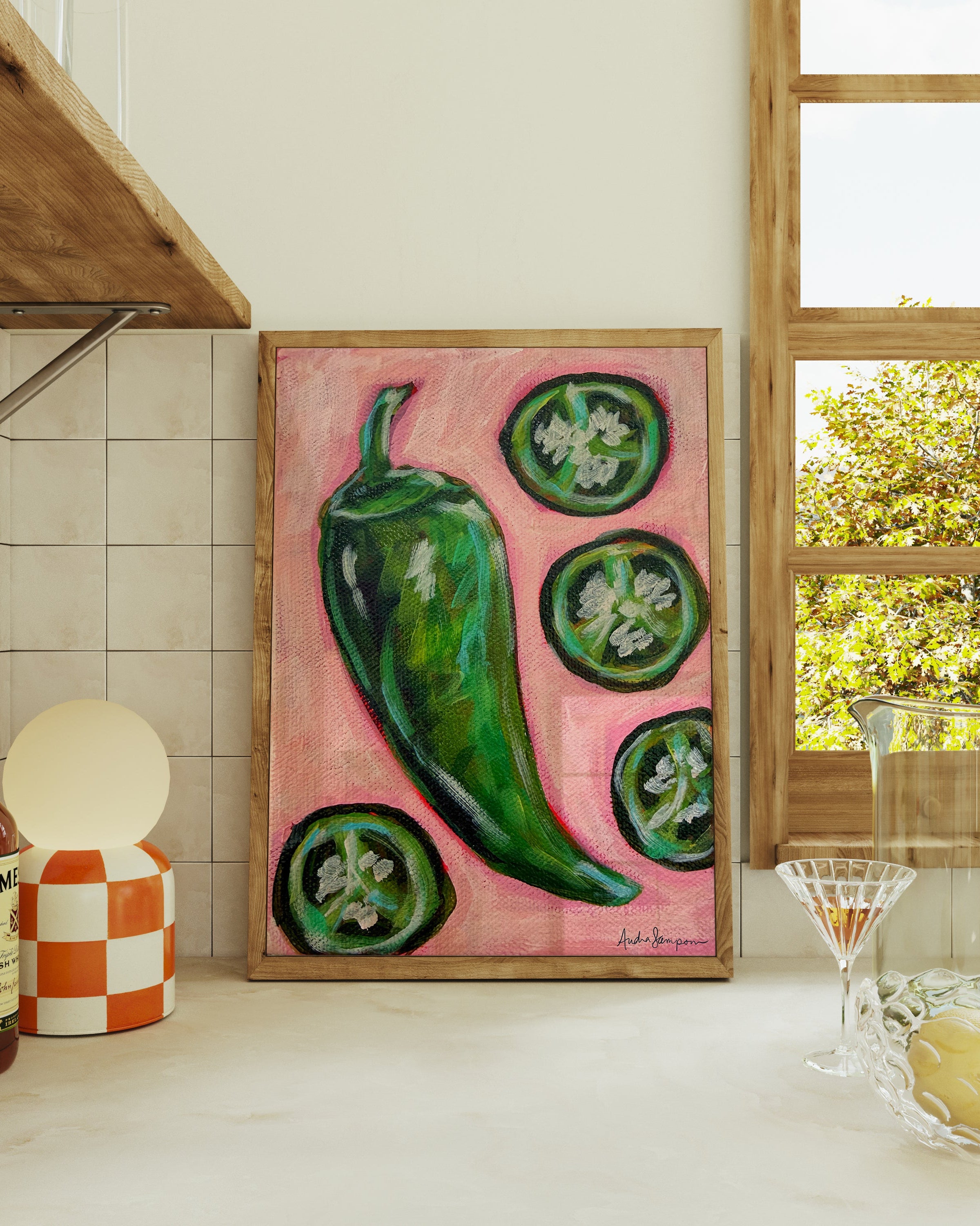 Jalapeño Art Print | Bold Colorful Southern Kitchen Wall Art