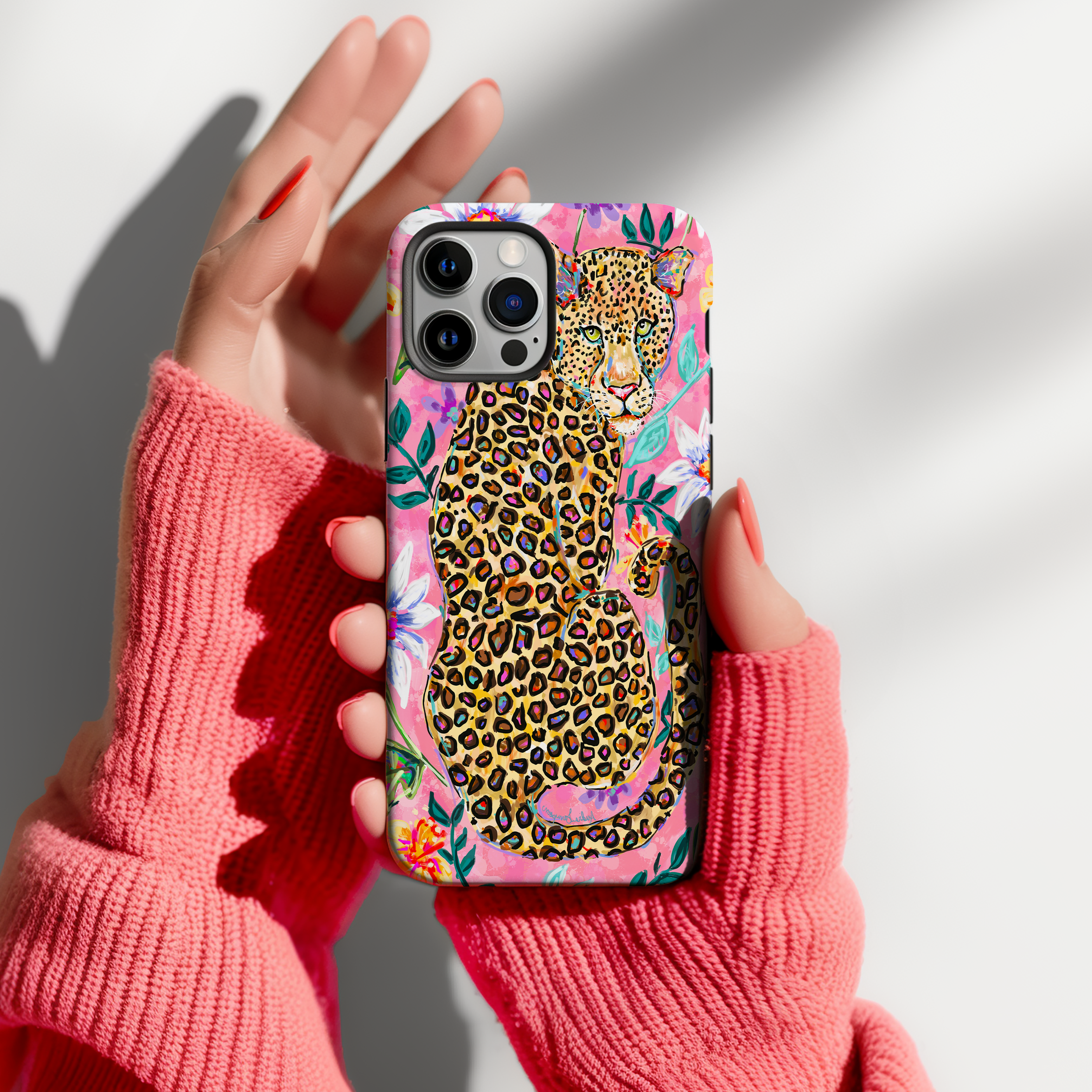 Leopard Floral Tough Case for iPhone®