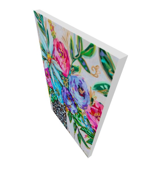 Leopard Vase Floral Art Print on Paper or Canvas - Maximalist Decor, Colorful Floral Art Poster