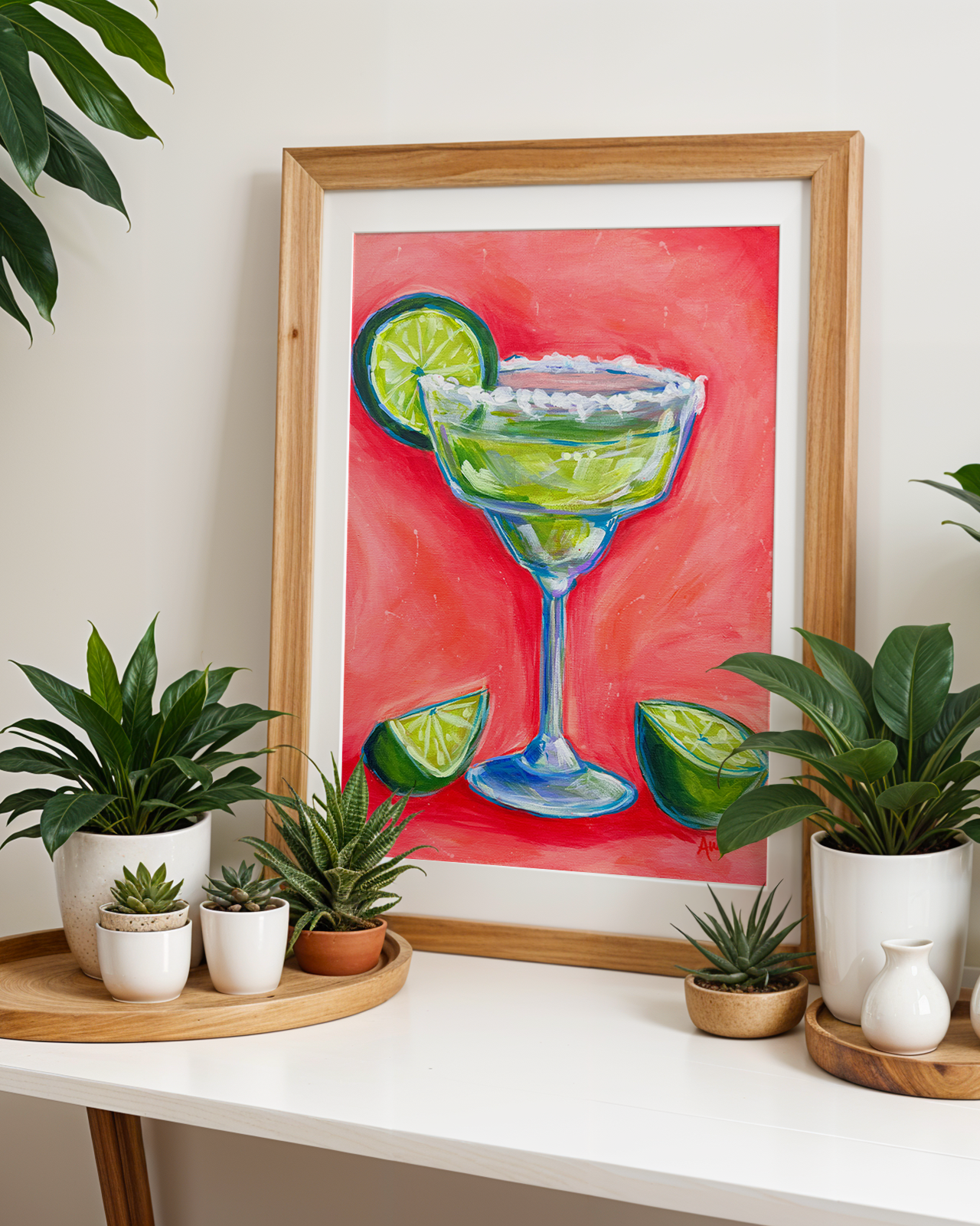 Margarita Reproduction - Paper Print or Canvas - Kitchen Dining Bar Retro Trendy Wall Art Decor