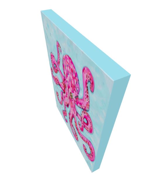 Octopus Art Print on Paper or Canvas - Coastal Wall Art, Nautical Beach Decor, Seafood Kitchen Poster