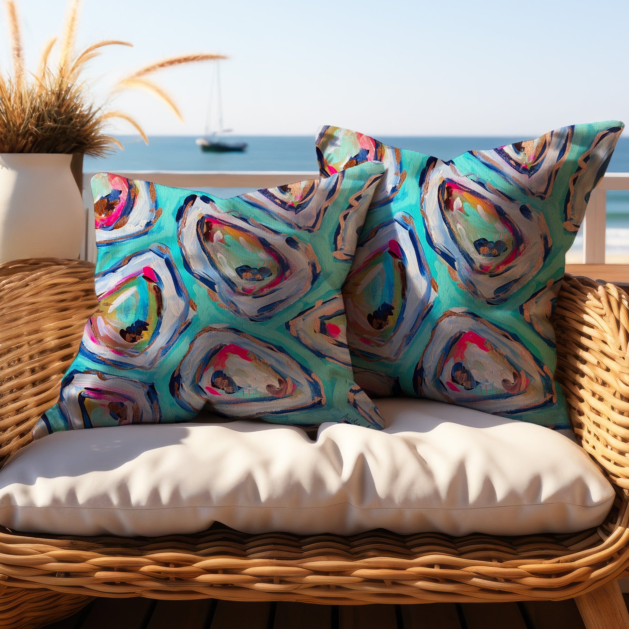 Oyster Throw Pillow