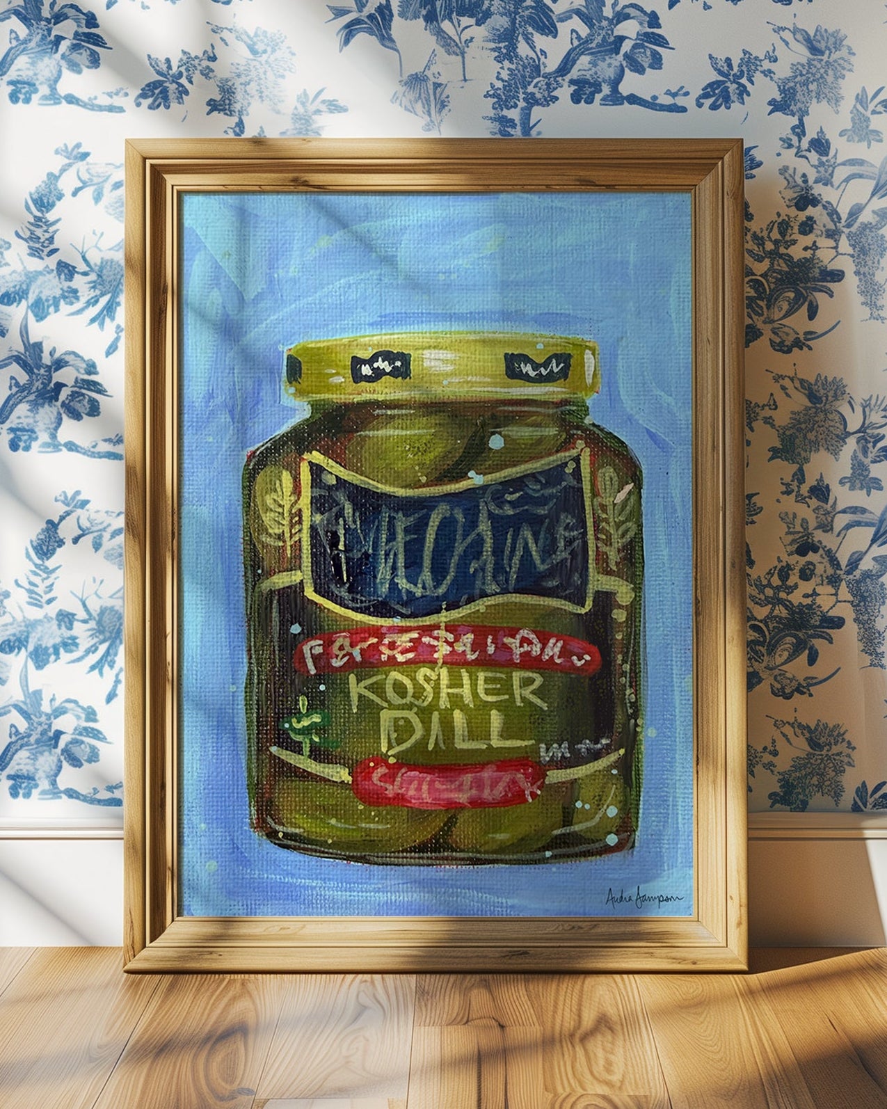 Pickle Jar Art Print | Bold Colorful Southern Kitchen Wall Art