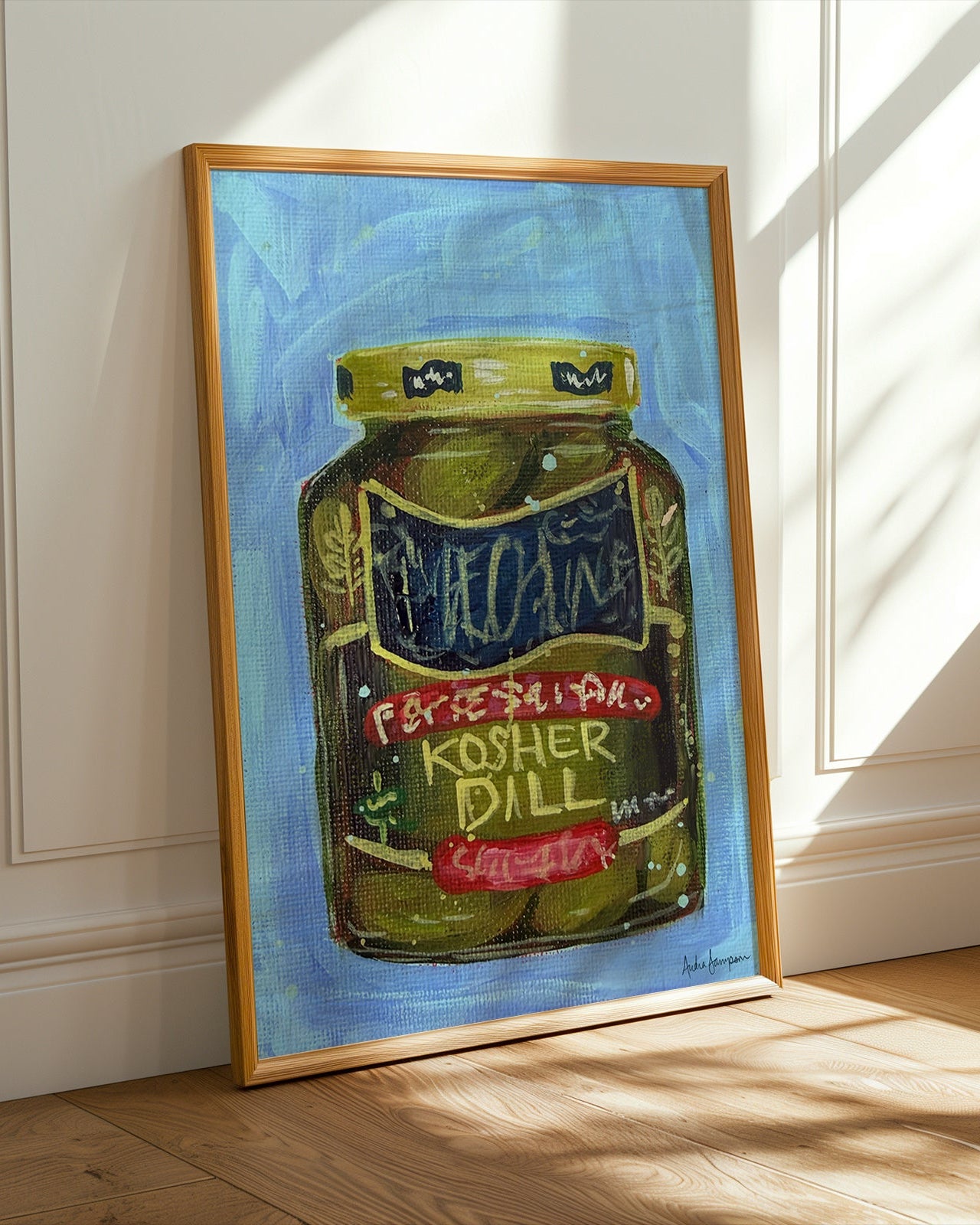 Pickle Jar Art Print | Bold Colorful Southern Kitchen Wall Art