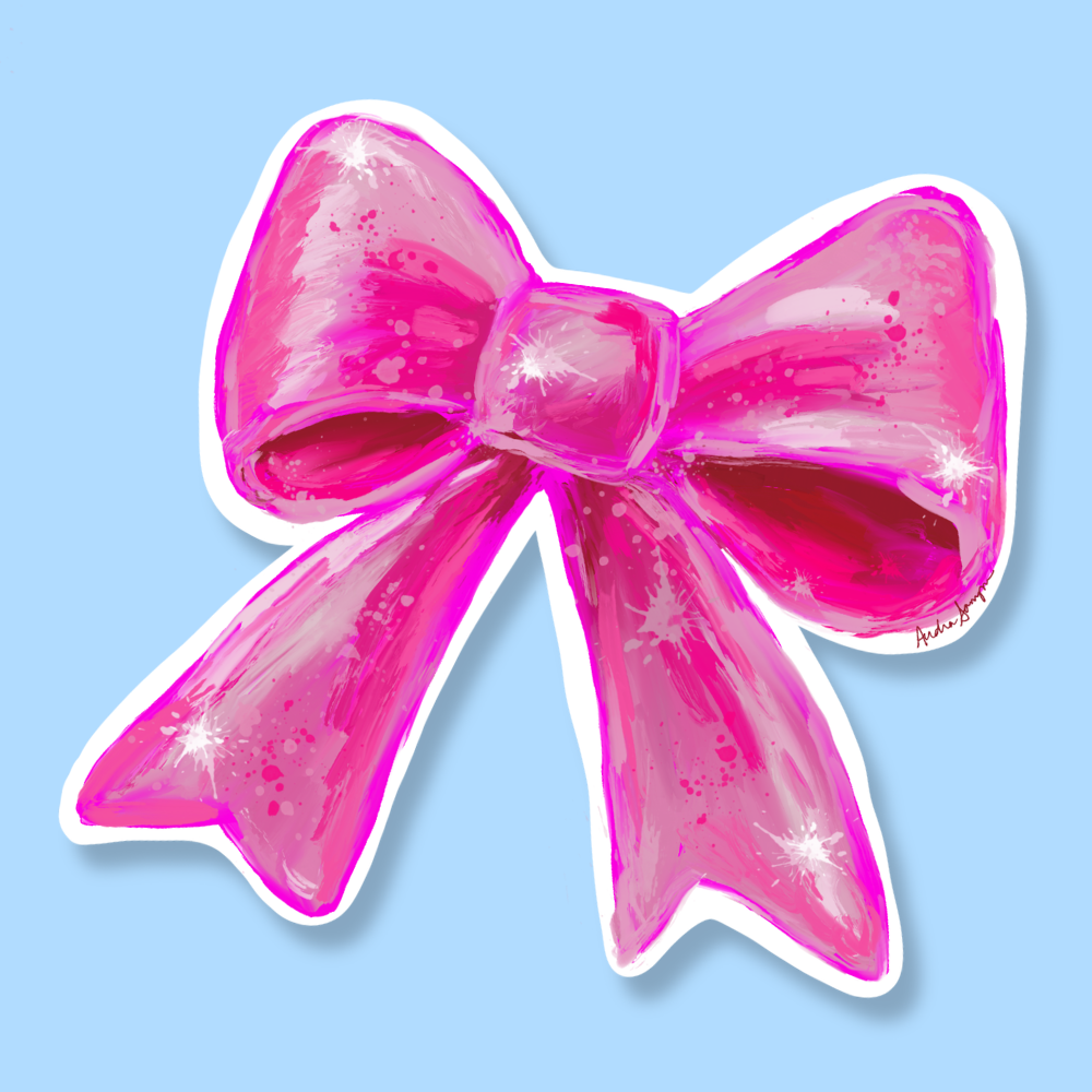 Pink Bow Sticker