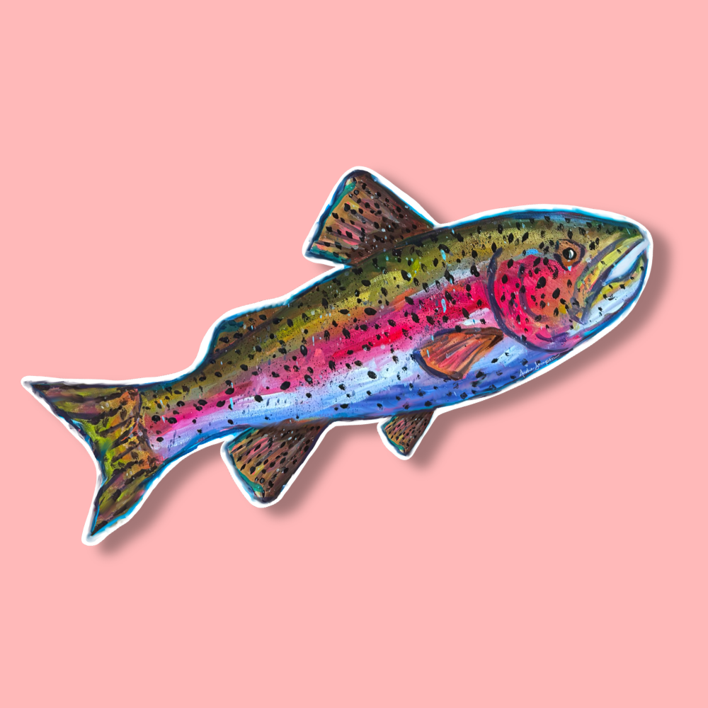 Rainbow Bass Fish Sticker