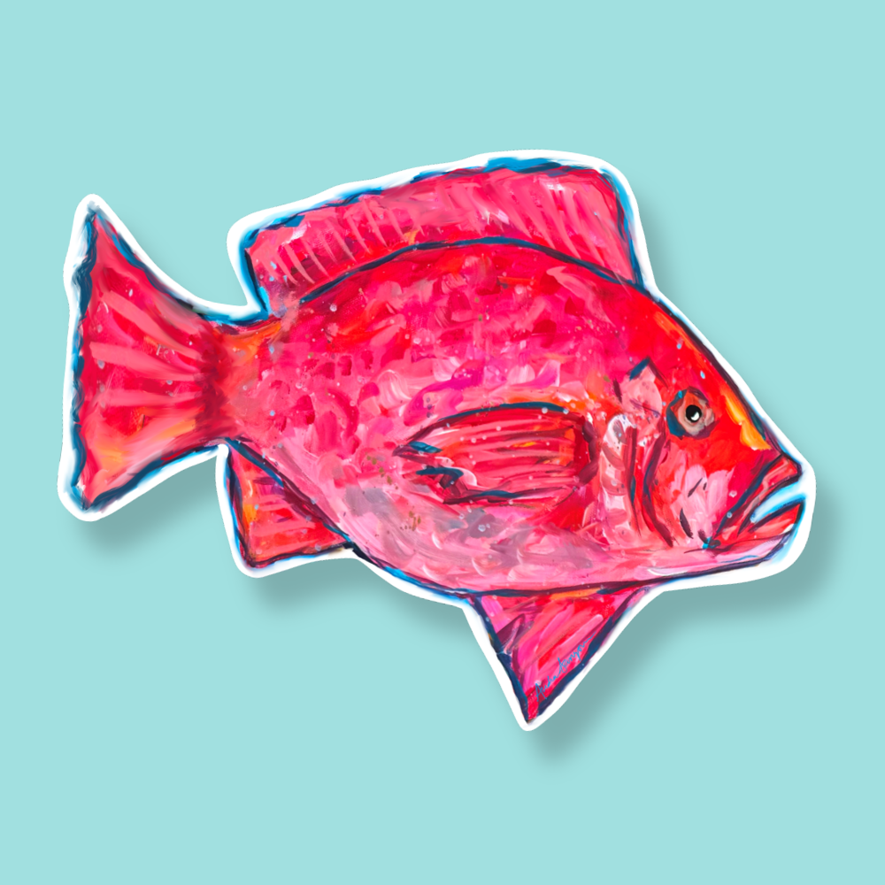 Red Fish Sticker