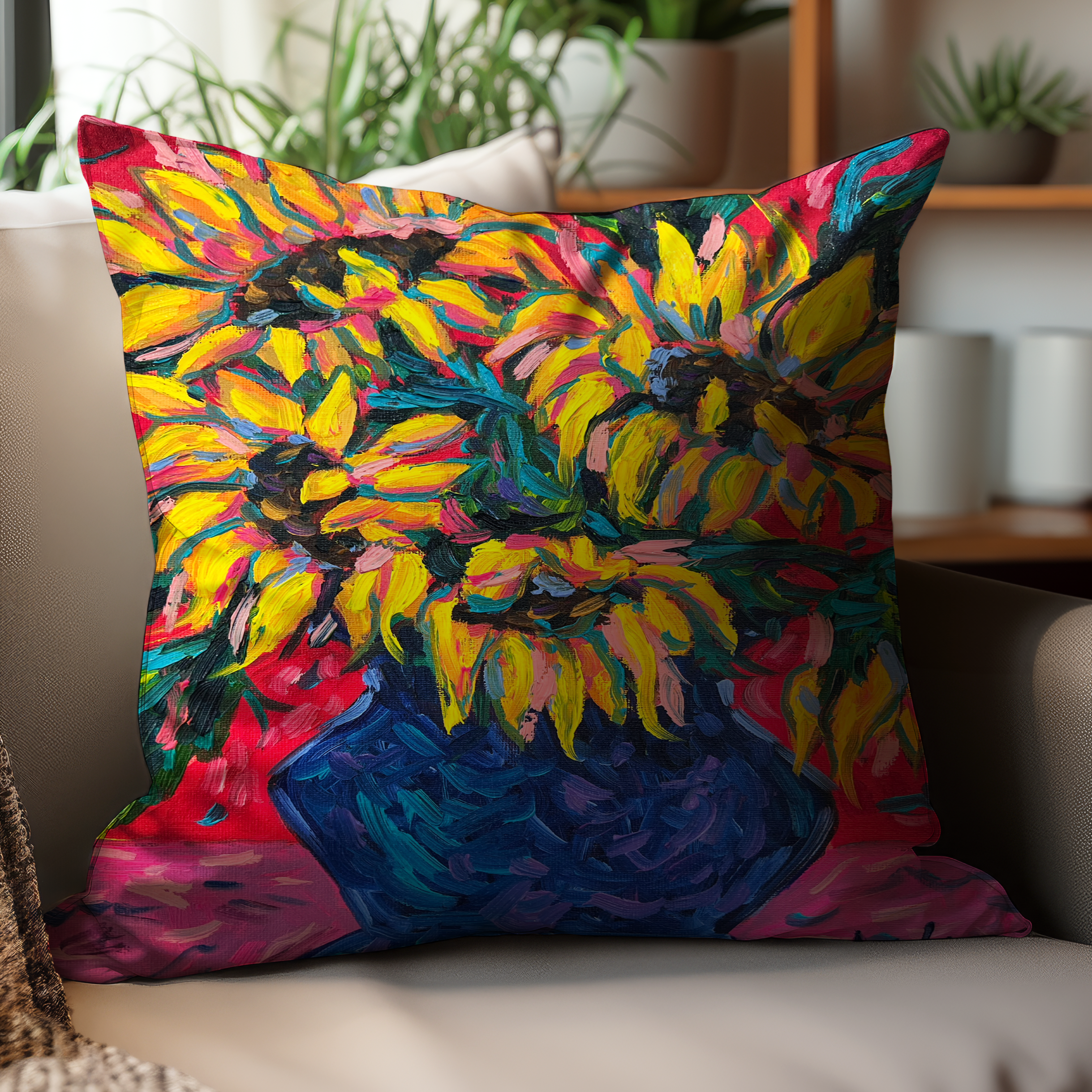 Sunflower Throw Pillow