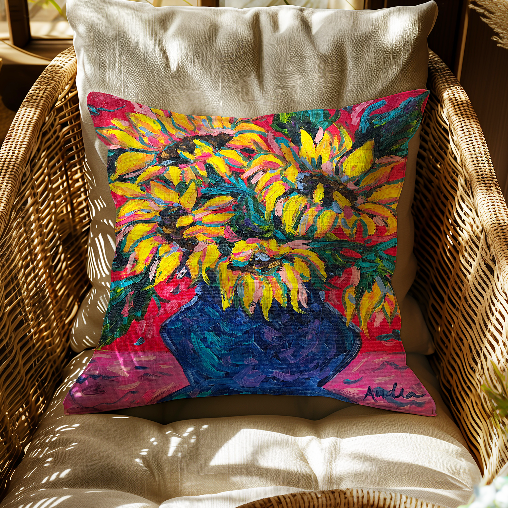 Sunflower Throw Pillow