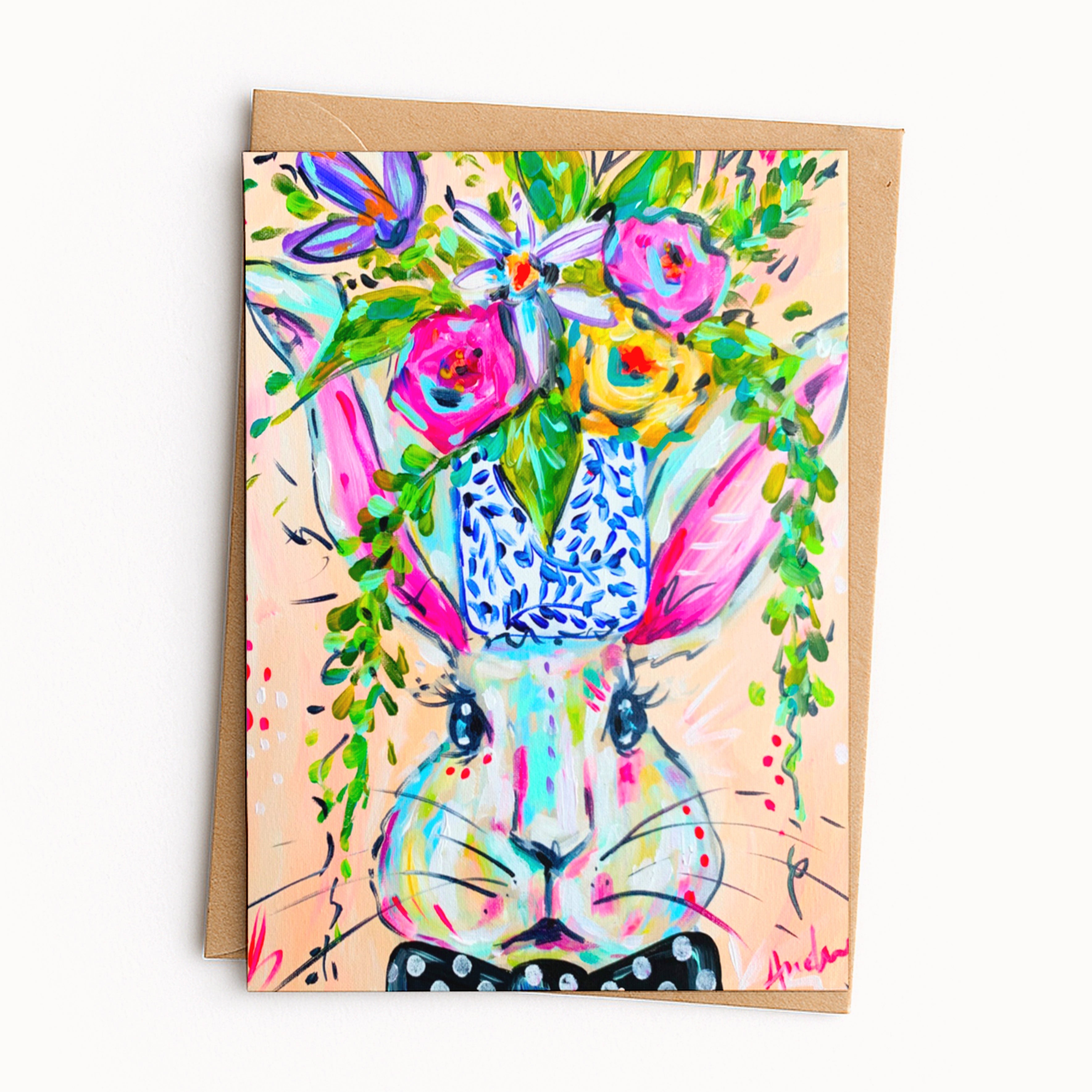Theodore Bunny Easter Spring Greeting Card