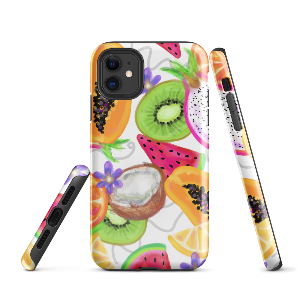 Tropical Fruit White Tough Case for iPhone®