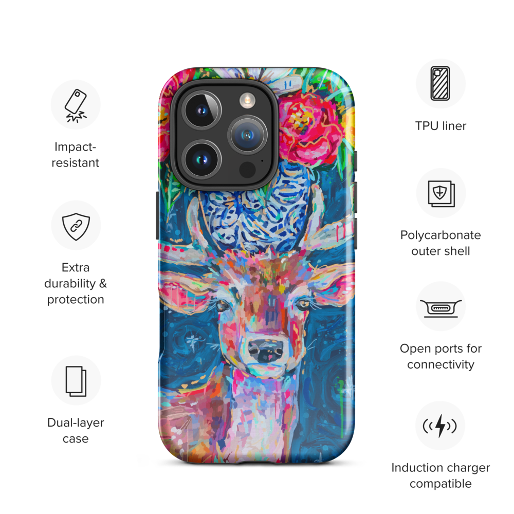 Deer and Bouquet Tough Case for iPhone®