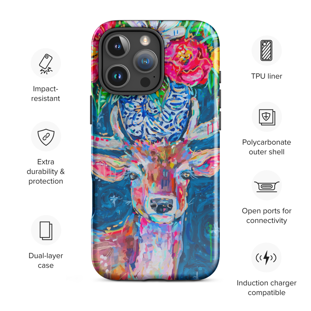 Deer and Bouquet Tough Case for iPhone®