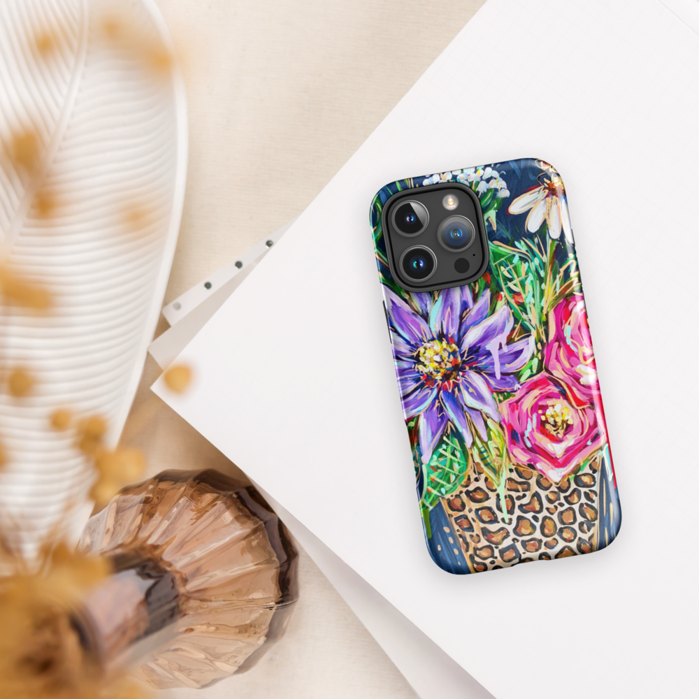 Leopard Vase Bouquet Tough Case for iPhone®