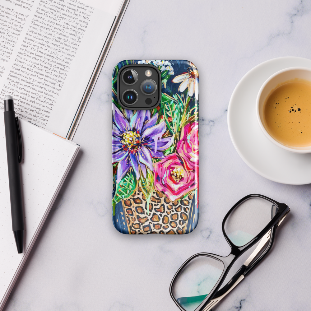 Leopard Vase Bouquet Tough Case for iPhone®