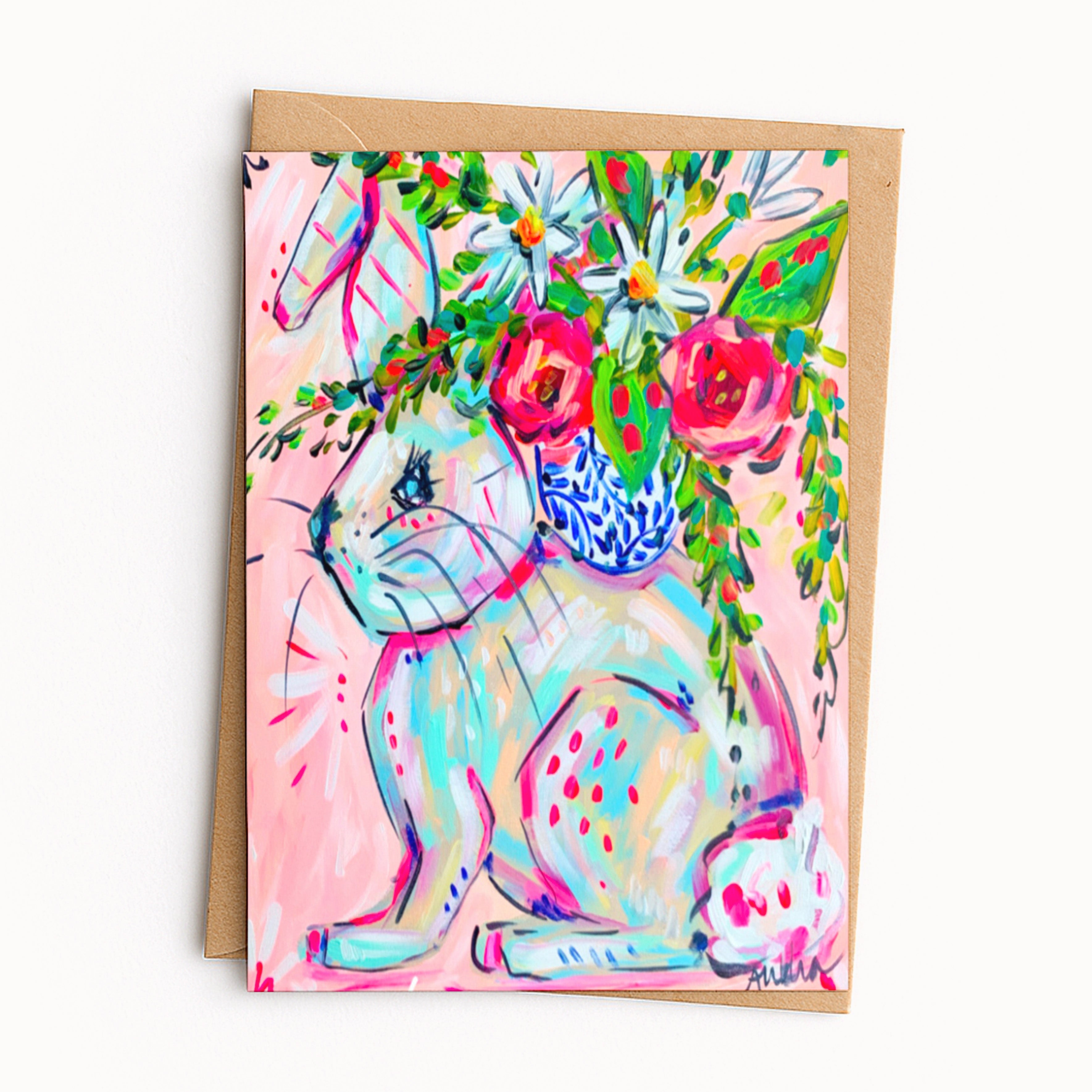 Walter Bunny Easter Spring Greeting Card