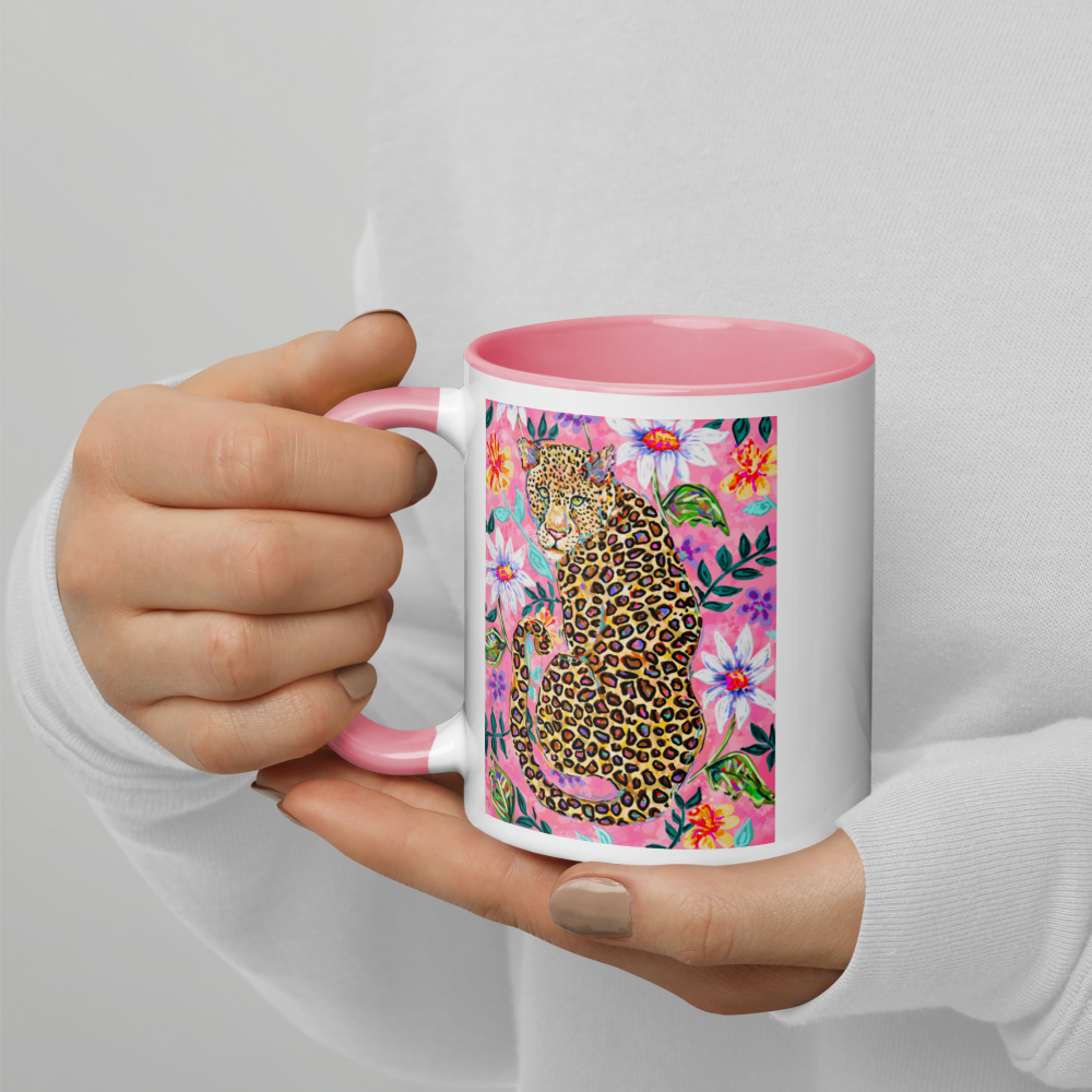 Pink Leopard Ceramic Mug