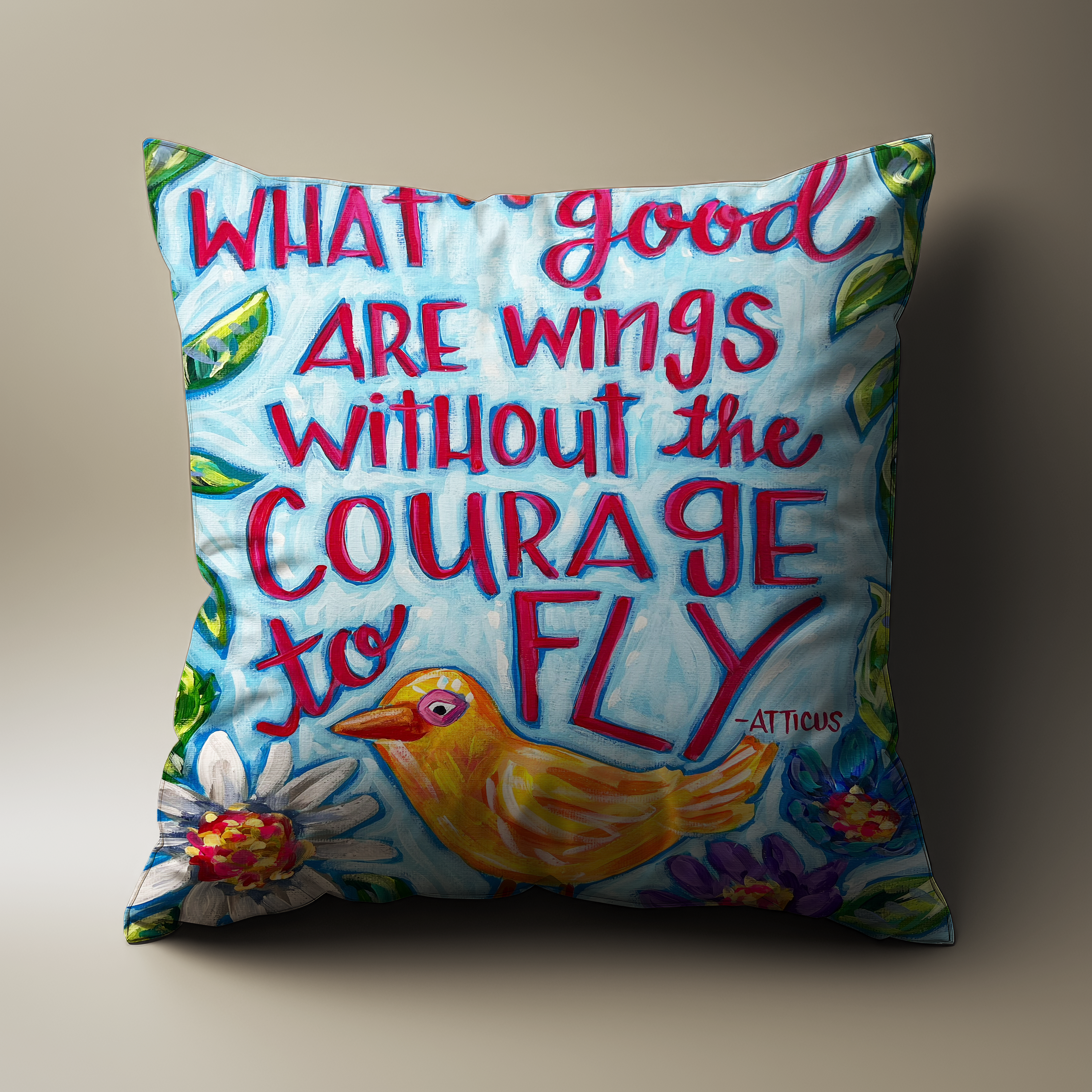 Atticus Quote Throw Pillow