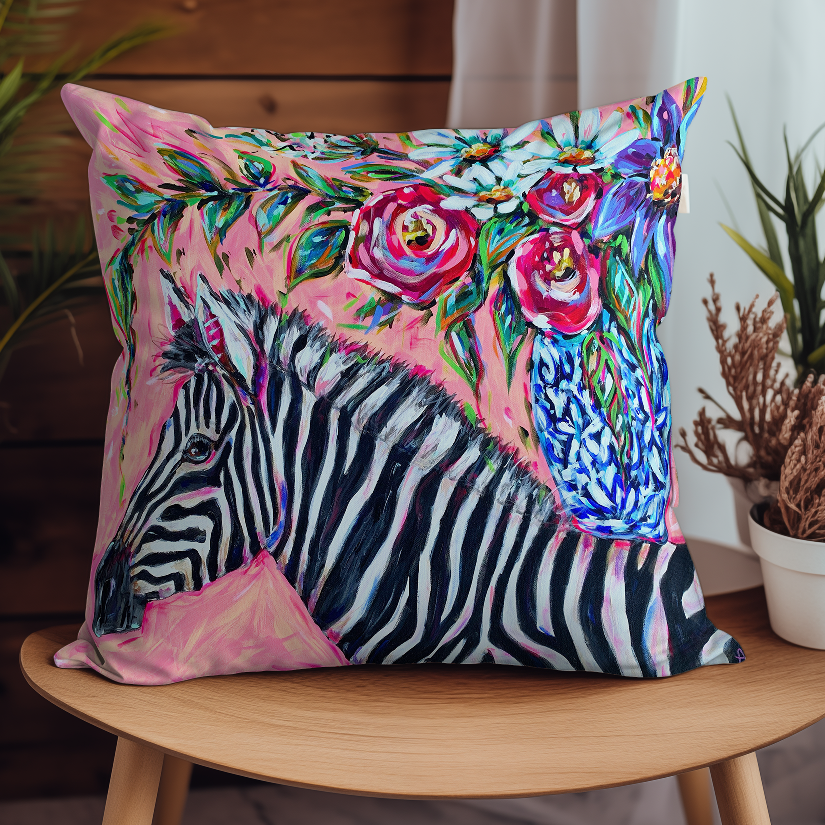 Zebra Throw Pillow