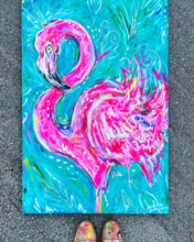 Load image into Gallery viewer, 36&quot; Original Flamingo on Canvas