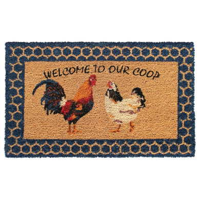 Doormat - Natural Tufted Welcome to our coop, 18