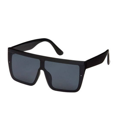 Modern Straight Black Sunglasses