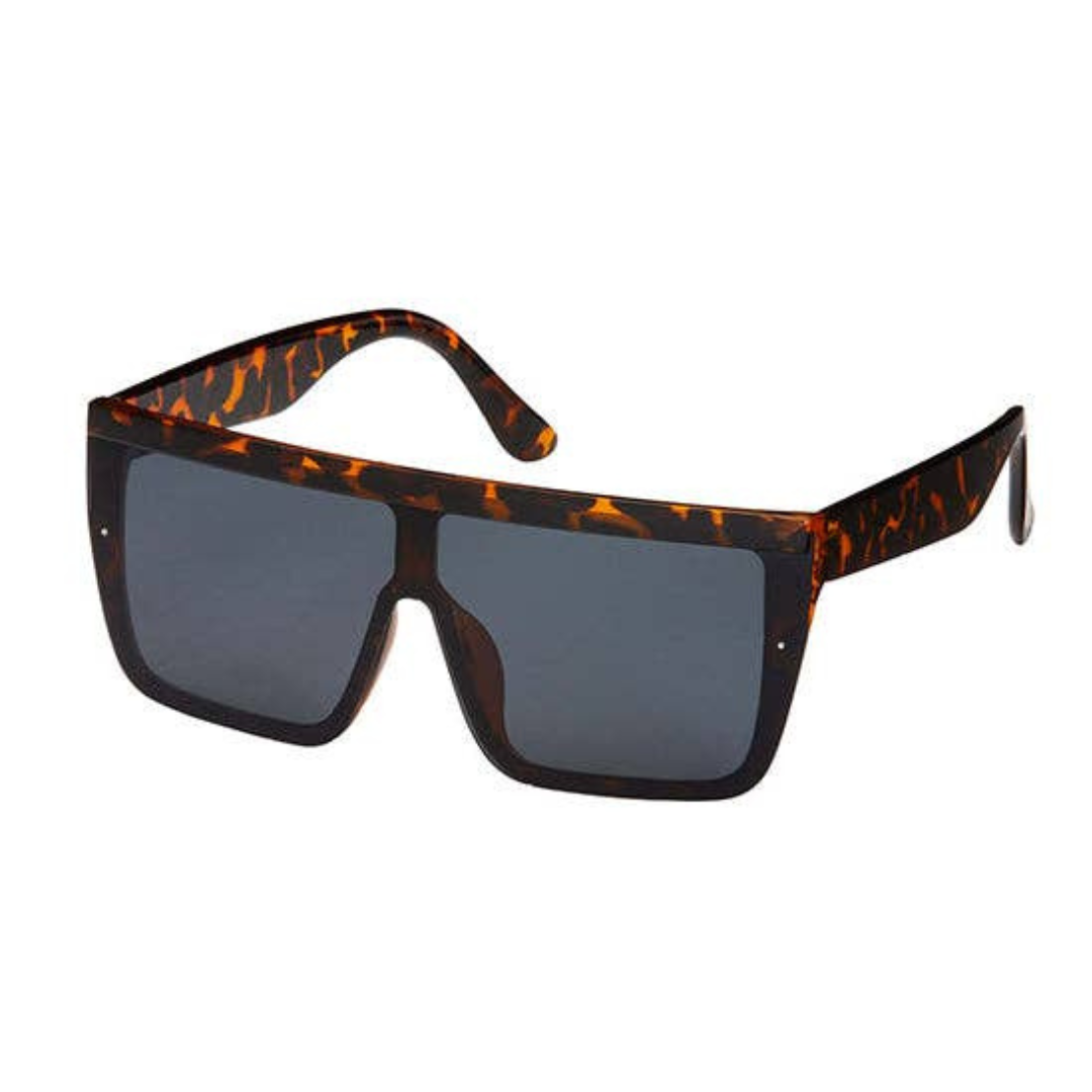 Modern Straight Tortoise Sunglasses