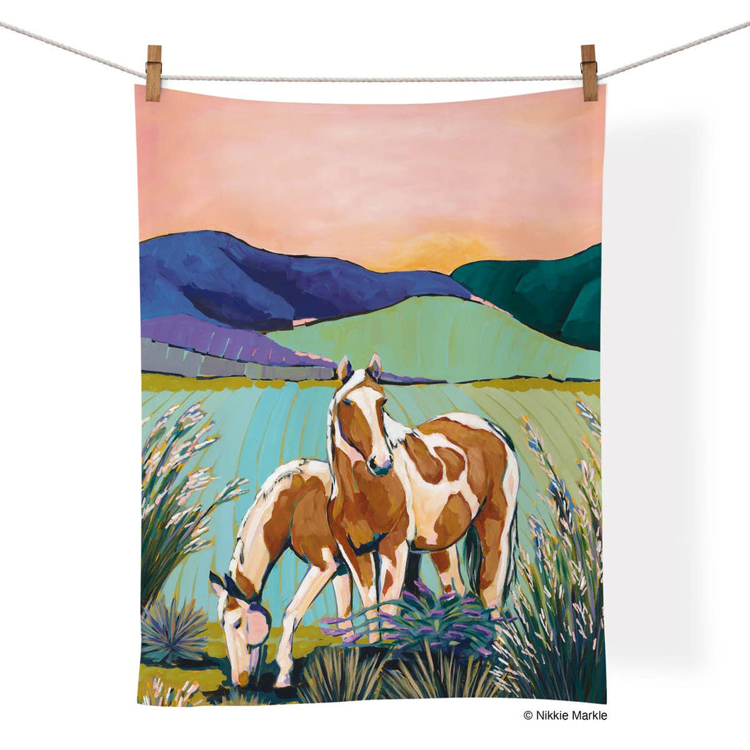 Painted Horses  | Cotton Tea Towel